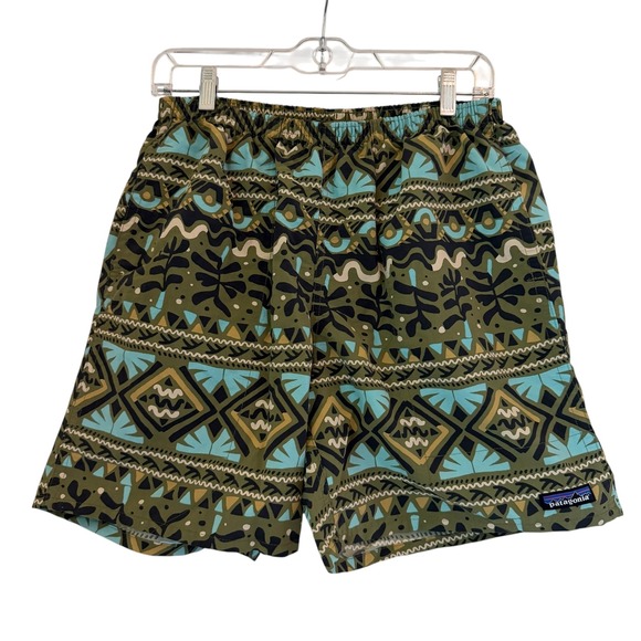 Patagonia Other - Patagonia Baggies Swim Shorts Mens Medium Mushy Peaks Agave Green Tiki 58034